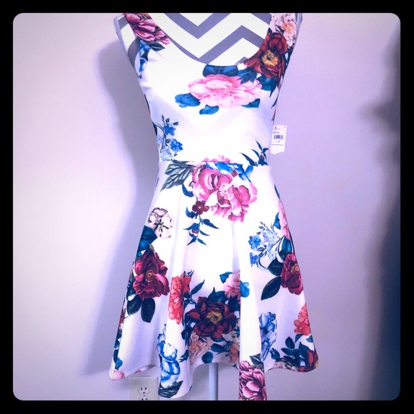 Dresses & Skirts - NWT white floral skater dress